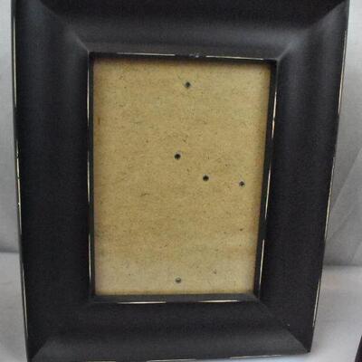 3 pc Black Distressed Picture Frames, 5