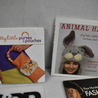7 pc Hobby and Home Books, Knitting, Cooking, Entertaining, Fashion.