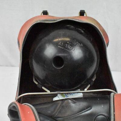 15lb Black Bowling Ball with Bag, Some Damage and Spots to Bag