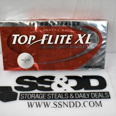 18 Golf Balls, Top Flite XL Pure Distance - New