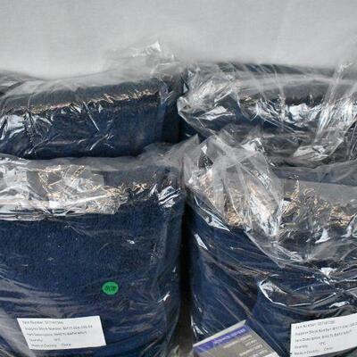 8 pc Towels: BH&G Thick & Plush, Navy Blue Admiral: 4 Bath 4 Washcloths - New