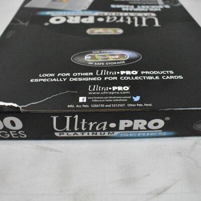 Ultra Pro 9-Pocket Trading Card Pages, 100-Pack. Open Box - New