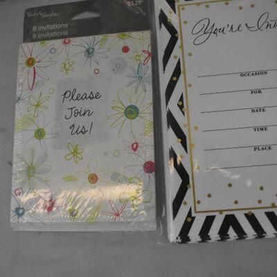5 Packages of Invitations - New