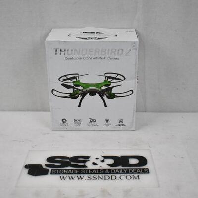 Sky Rider Thunderbird 2 Quadcoptor Drone with Wi-Fi Camera, DRW330, Green - New