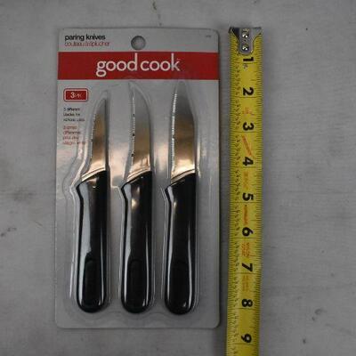 Good Cook 3pk of Paring Knives - New