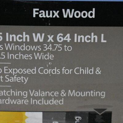 BH&G 2-inch Cordless Faux Wood Blinds, White - Open box New