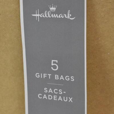 5 Gift Bags, Hallmark, Craft Brown - New