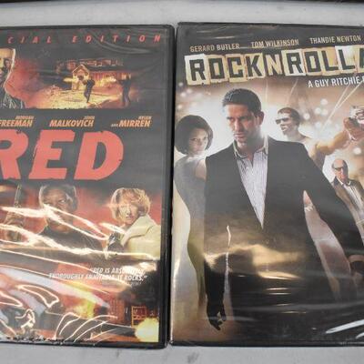 4 pc Movies on DVD: Believe, King's Speech, Red, RockNRolla. Sealed - New