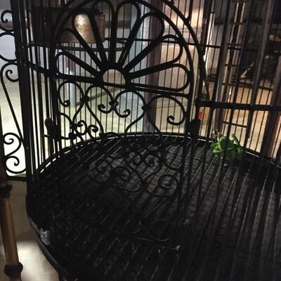 Massive 6 foot Tall Antique Metal Bird Cage