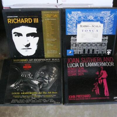 Lot 2  Collection 450 + Vinyl Records Classical Guitar Ella Louis Piaf Box Sets