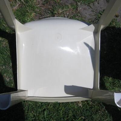 Lot 3 MCM Pair White Plastic Chairs 1960s Italy