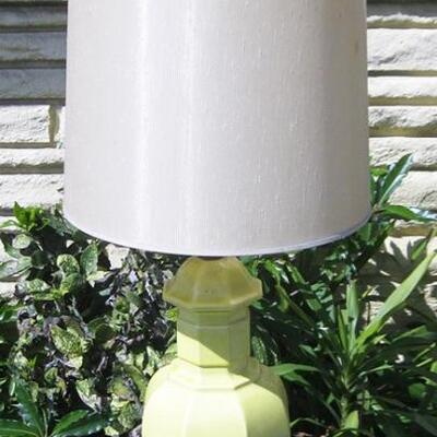 Lot 25 Vintage Table Lamp Ceramic Celadon Green by Barker Bros.
