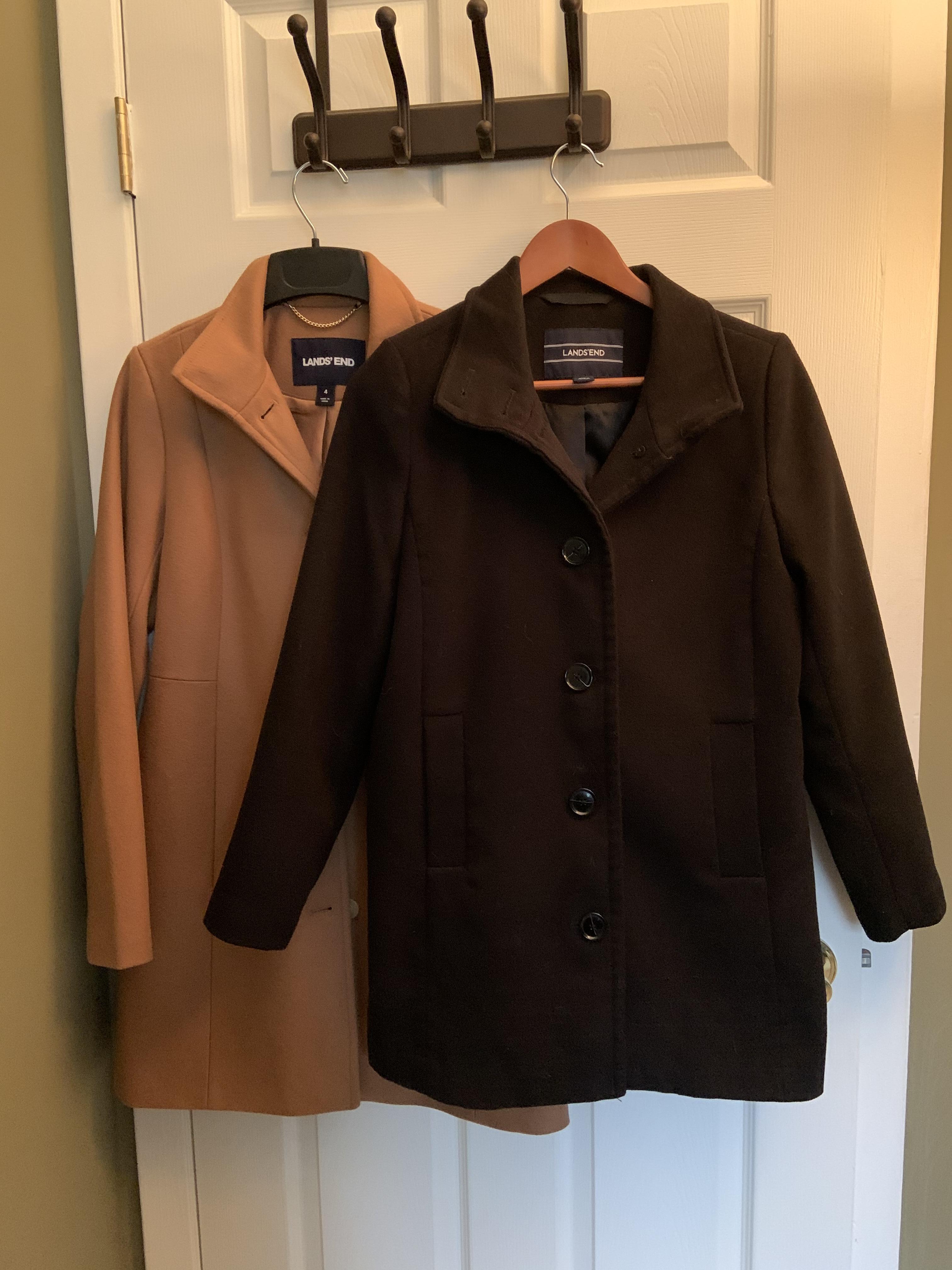 Lot 74 Lands End Women's Overcoats size 4/6