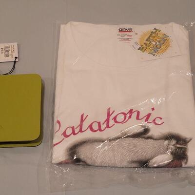 Lot 113: New "Catatonic" T-shirt and New Lime Green Wallet