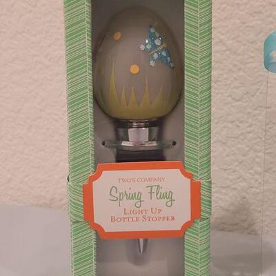 Lot 115: New Set of Lolita Spring Cups and Light Up Easter Egg Wine Stopper