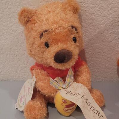 Lot 126: New Hallmark Winnie-the-Pooh, Tiger and Piglet Easter Soft Plushies