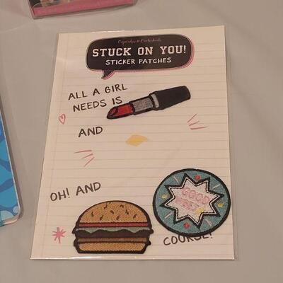 Lot 128: New Journal Notebook, Pen, Stick On Patches & Hair Chalk