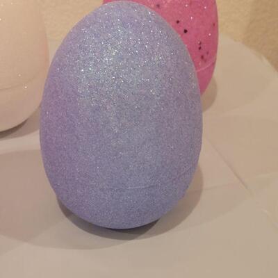 Lot 131: (6) Large Glitter Easter Eggs