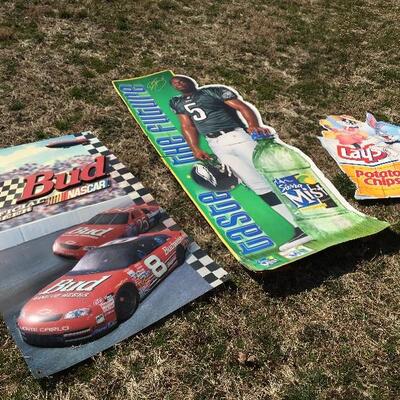 3 Large advertising wall hangings for man cave or she shed 36 x 81â€ (largest)