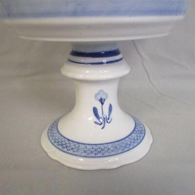 Lot 6 - Blue and White Large Compote