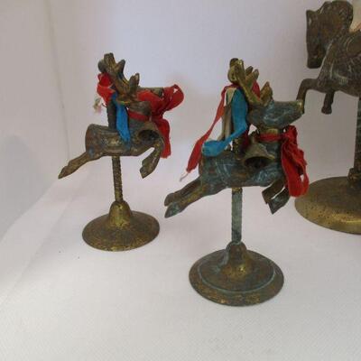 Lot 41 - (4) Brass Carousel Figurines