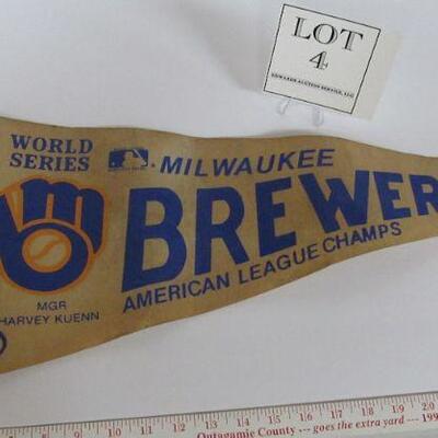 1982 World Series Milwaukee Brewers Pennant