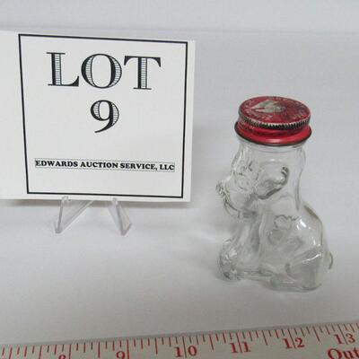 Vintage Glass Dog Candy Container