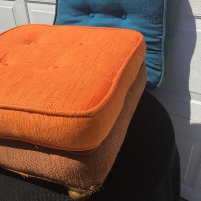 Mid Century Ottoman Seat with 2 Cushions