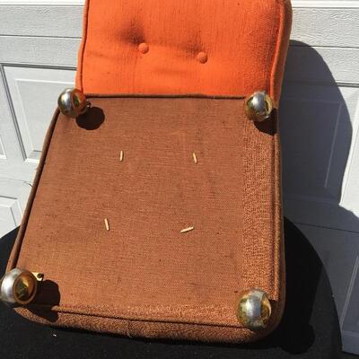 Mid Century Ottoman Seat with 2 Cushions