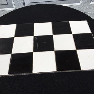 1950s Style checkered tile hot plate 13.5 x 22â€