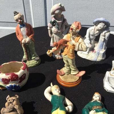 7 piece figurine collection porcelain 7 to 8 inches average height