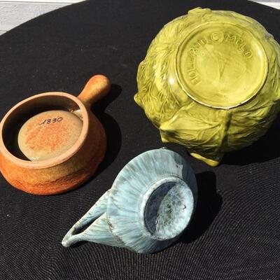 3pc vintage 3 piece pottery collection