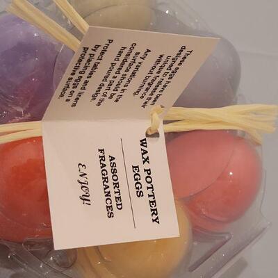 Lot 152: (2) Habersham Scented Wax Pottery Eggs 