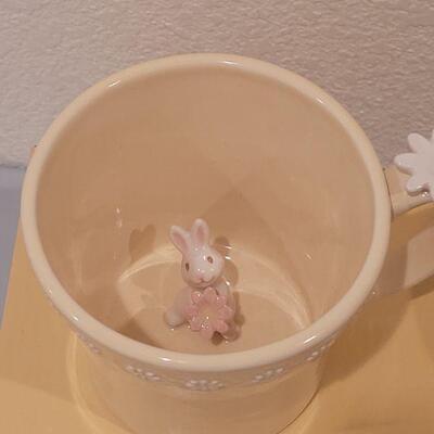 Lot 155: (2) Peek-a-Boo Bunny Mugs