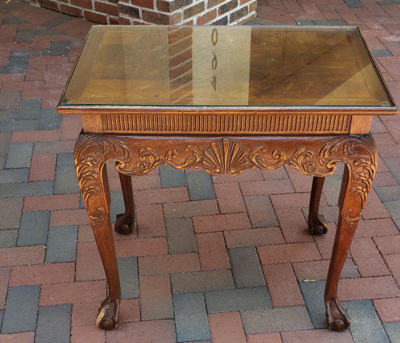 Small Wood Table With Glass Top