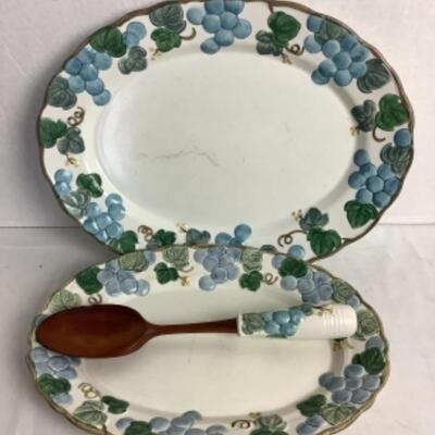 2110 Poppytrail By Metlox Serving Platters and Spoon