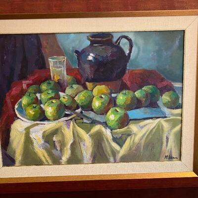 Original Large Still Life of Colorful Apples