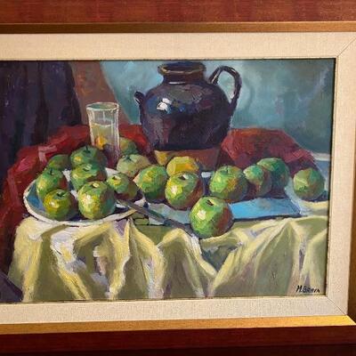 Original Large Still Life of Colorful Apples