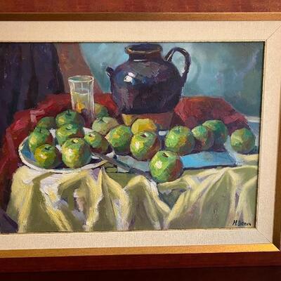 Original Large Still Life of Colorful Apples