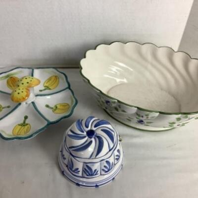 2111 Italian Pottery Serving Pieces