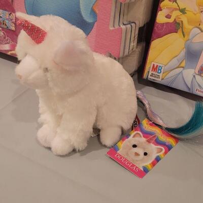 Lot 174: New Disney Princess Memory Game, Hope Scotch Soft Mat and a Unicorn Kitty