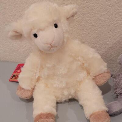 Lot 181: New Bunny, Mouse and Lamb Plushies 