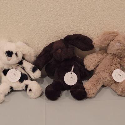Lot 183: (3) Manhattan Toy Co. Small Plush Bunnies