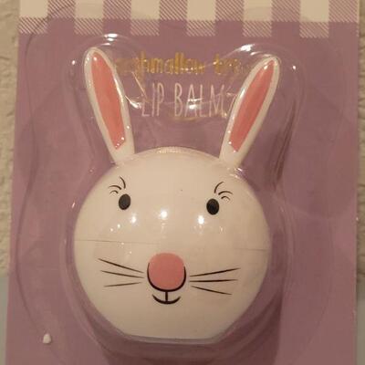 Lot 191: Easter Goodies- Socks, Lip Gloss, Notebook and Pen, Stick On Patches and (2) Small Bunnies 