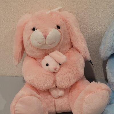 Lot 192:  Pink and Blue New Soft Bunnies