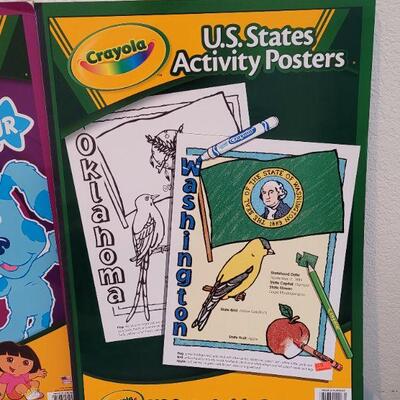Lot 201: New Extra Large Coloring Books and a Macy's Bunny Plushie
