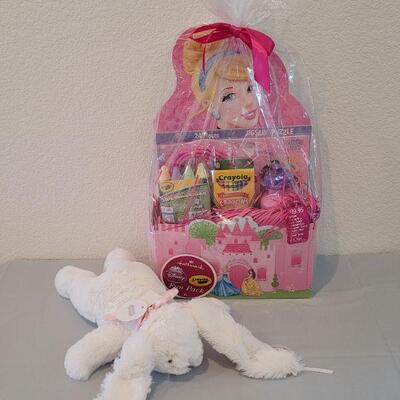 Lot 202: New Disney Princess Activities Easter Gift Set and Floppy Bunny 
