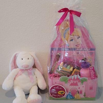 Lot 204: New Disney Princess Easter Gift Box and New Macy's Plush Bunny