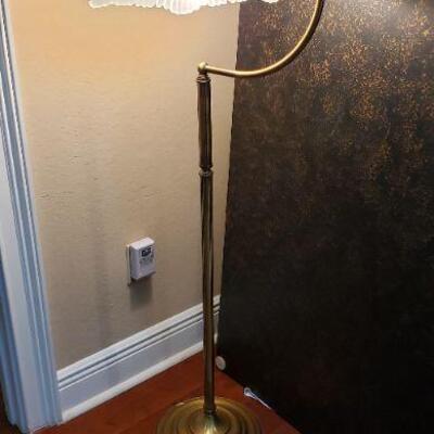 White Glass Floor Lamp