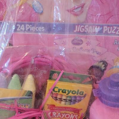 Lot 213: New Disney Princess Easter Gift Box and Macy's Plush Rabbit